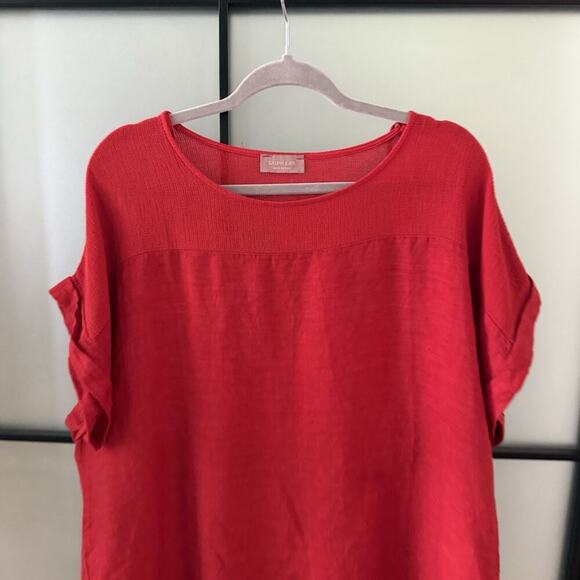 SAIPH LAB Blouse Top Shirt Boho Linen Poppy Red Plus Size 2X Lagenlook Peasant - Picture 5 of 12